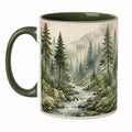 Taza de Cerámica con Paisaje Natural 350ml Verde